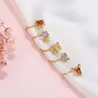 Clip Earring New Multicolor Zircon Ocean Animal Ear Clip Earring For Women Girl