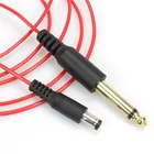Tattoo Coil Tattoo Clip Cord Tattoo Supplies 6.35mm Mono 1/4 Inch Jack Plug Coil Soft Cable For Tattoo Power Supply