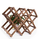 Wooden Red Wine Rack 10 Bottle Holder Display Shelf Folding Wood Wine Rack Alcohol Neer Care Drink Bottle Holders
