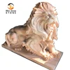 Hand-made Carving Stone Lion with Marble Statue Sculpture