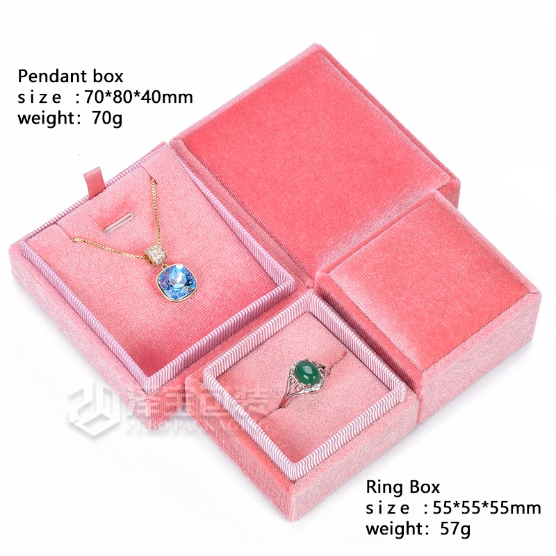 pink jewelry box wholesale bulk ring boxes packaging velvet ring