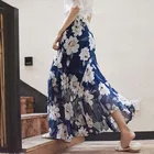 Wholesale 2019 hot sale high quality women print chiffon long maxi skirt