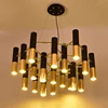 JYL-D1109 Modern lighting decoration LED chandelier luxury chandelier living room black gold chandelier