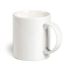 Custom Logo Ceramic Cup, Wholesale Reusable Personalized Print White Earthenware sublimation Coffee Mug