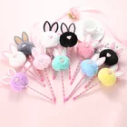 Creative Plush Gift Pen School Cute Kawaii Plush Rabbit Plastic Pen