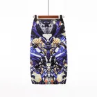 2019 fashion elastic pattern printed short female straight summer mini skirt tight