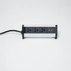 UL ETL latest US 3 ways flexible clamp on socket with screws and USB charger for adjustable height desk