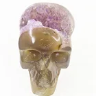 China Wholesale Natural Crystal Stones Agate Carved Skulls Healing For Home Decoration