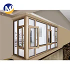 high quality Profile French Picture Aluminum alloy frame double glass casement Window And Door