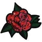 embroidery sequin patch flowers handmade design