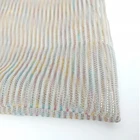 China Textile Glitter Mesh Moonlight Polyester and Metallic yarn Lurex knitted Fabric