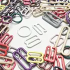 Custom metal iron nylon coated bra strap buckle adjustable ring slider and hook accessory adjuster