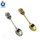 Silver Thailand Souvenir Lucky Elephant Metal Spoon Set of 2