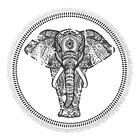Free Custom Folding Extra Large Micro Fibre Microfiber Fabric Elephant Edgeless Tie Dye Beach Towel