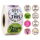 Sticker 500pcs Handmade Wtih Love Red Heart Thank You Round Scrapbooking Paper Labels Seal Sticker
