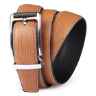 crocodile texture custom needlepoint automatic buckle straps genuine leather belt with fashion color