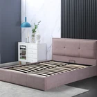 Bed Wood Durable Double King And Queen Size Storage Bed Frame Base With Wood Slats For Hotel