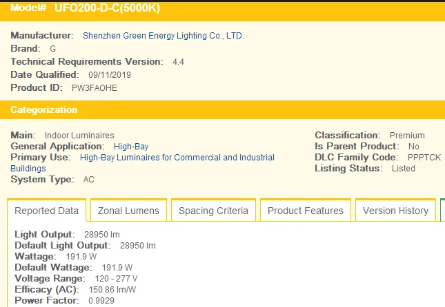 Energy saving waterproof industrial lighting 200W ufo led zigbee high bay light - ANKUX.COM