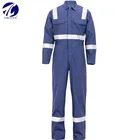 98%Cotton 2% 220gsm Fire Retardant FR Antistatic Safety Coverall Workwear with Reflective Tape