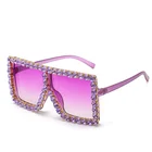 Super hot Eyewear New Fashion Oversized Square Bling Bling Diamond Crystal Rhinestones Women Shades Sun Glass Sunglasses 2020