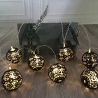 Warm White Lace Fairy String Light Christmas Decorations Home Wedding Party Battery Operated Cotton Led Ball Light