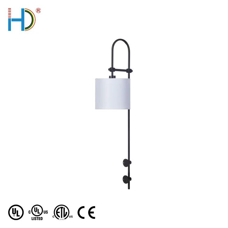 Modern Style Simple Luxury Indoor Bathroom Metal Oval Shade Wall Lamp