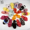 2019 custom pink snow sheepskin fur boots sandals open toe womens sheep fur slippers for winter