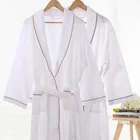 Wholesale Custom 100% Cotton Terry Hotel Waffle Bathrobe