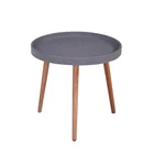 2020 新デザインホーム家具 MDF ボードトップ小さなコーヒーテーブル高品質格安カラフルなリビングルームサイドテーブル木製レッグ