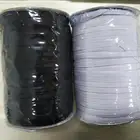 Custom 6mm 8mm 12mm white black flat thin skinny elastic tape ear loop elastic band