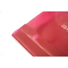 Custom Made Eco Red EVA Plastic Makeup bag cosmetic pouch skin care package bag with with snap closure