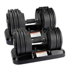 Graphic Customization Automatic Adjustable Dumbbell 20kg 46lbs Quick Change Dumbbell Weight Set