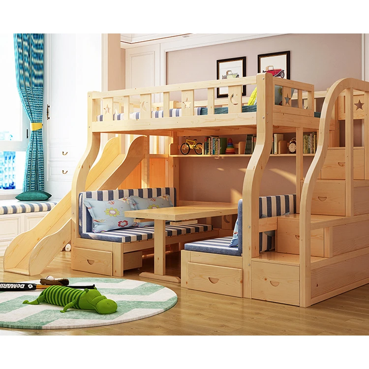 kids timber bed