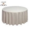 Elegant plain pattern white burlap wedding table cloth