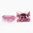 Loose pink color princess cut square synthetic cubic zirconia stone price