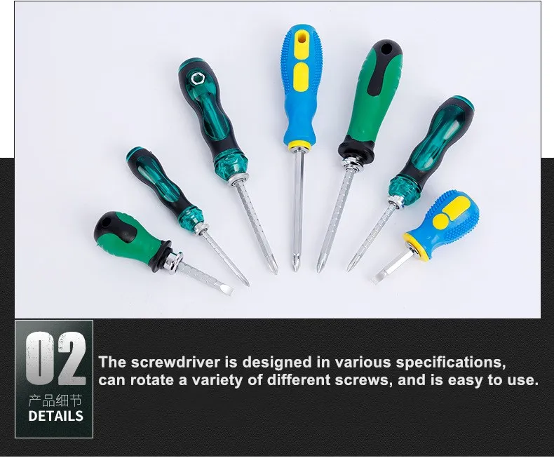 Chrome Vanadium Alloy Steel Dual-purpose Screw Multi-function Cross With Magnetic Manual Screwdriver