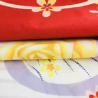 100% polyester pigment printing microfiber fabric cover flower pattern