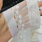 2cm-7.5cm 100% Cotton Scalloped Eyelet Trimming Lace for baby Woman Garment
