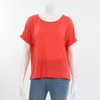 Fashion red t-shirt plus size t-shirt polyester for women girls custom ladies t-shirt