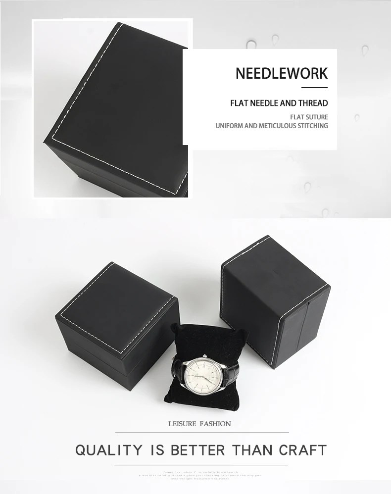 new product pu leather gift wrap box for watch luxury custo