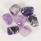 Gemstone Amethyst White Crystal Gemstone Pocket Stone Palm Chakra Crystal Sets Stones