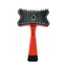 Competitive price pet hair product pet grooming brush self cleaning factory plastic pet fur remover comb