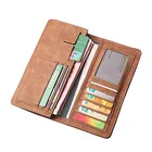 WHOLESALER Bifold Leather Breast Pocket Long Wallet for Men