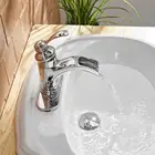 BWE Top-ranking Sale Original Waterfall Single Handle Commercial Bathroom Sink Faucet Deck Mount Lavatory Mixer Tap