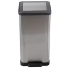 15L Rectangular Stainless Steel Bathroom Step Trash Can