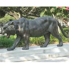 Tiger Large Size Bronze Tiger Statue For Public Lake