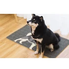 PVC Pet Cat Dog Print Litter Catcher Litter Dog Mat Bed Plush Cushion
