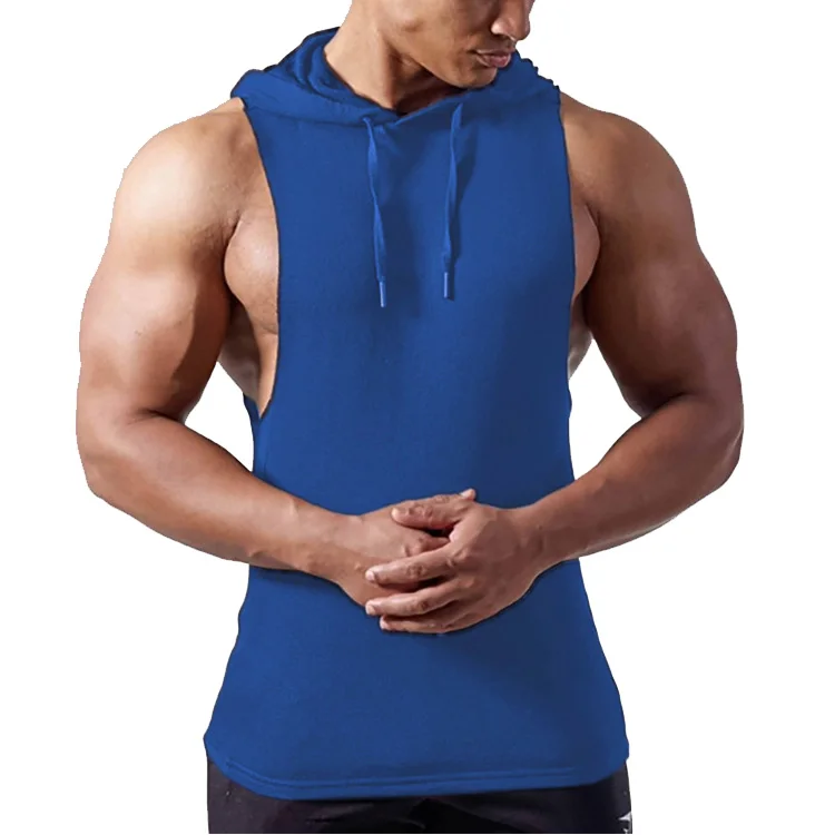 custom sleeveless workout hoodie