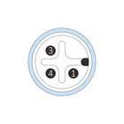 NMEA2000 Power Tap M12 male to female A Coding 3Pin T adapter Cable with Plastic Locking Screw connector