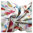 professional factory custom digital printed silk twill fabric